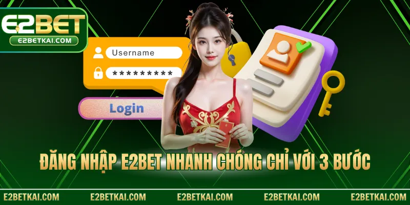 Đăng nhập E2BET nhanh chóng chỉ với 3 bước